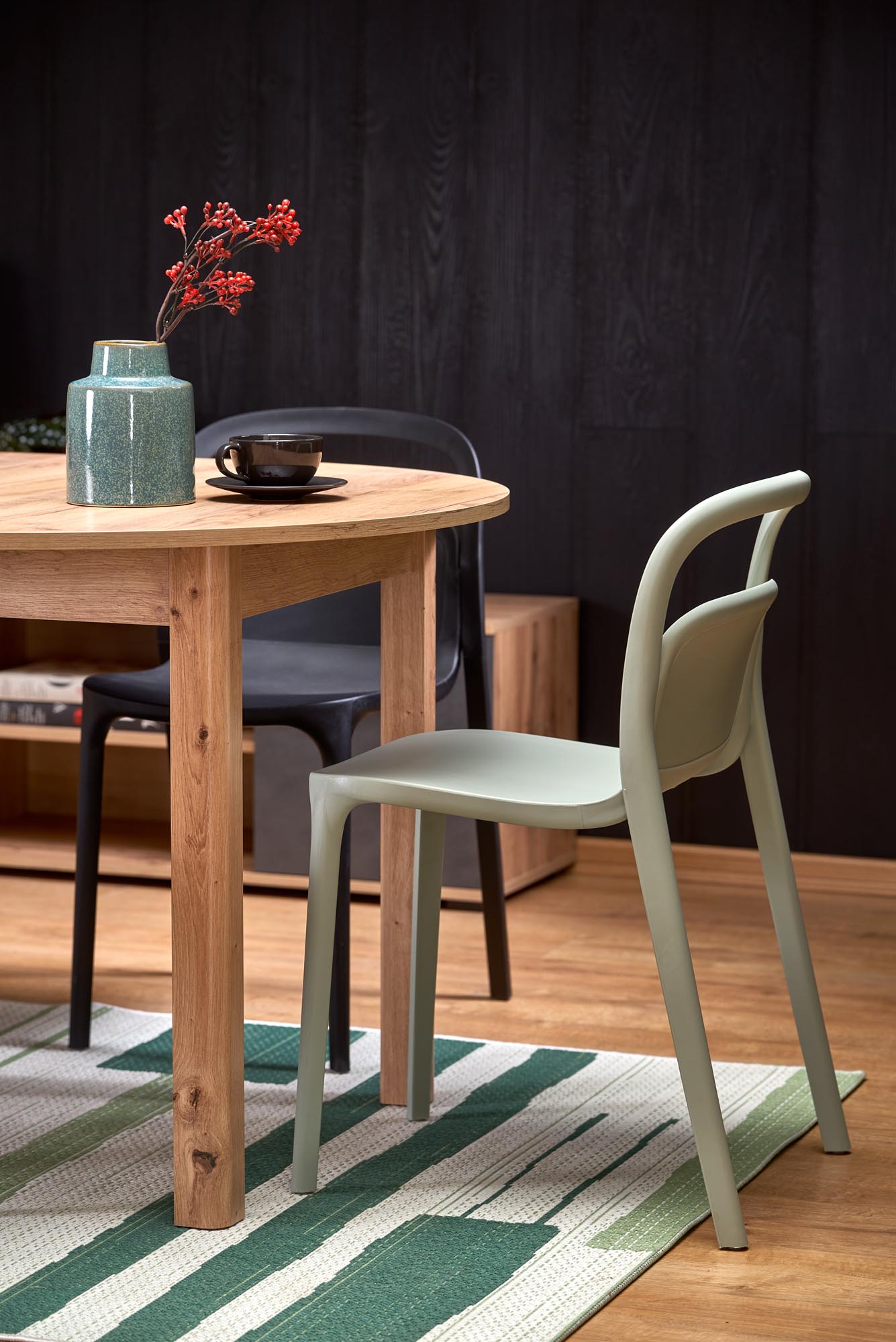 Kitchen Table Ringo | size: Length: 102cm, Width: 142cm, Height: 76cm, Diameter: 102cm | color: Oak | image: 4 | variant: 1006391