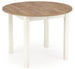 Kitchen Table Ringo | size: Length: 102cm, Width: 142cm, Height: 76cm, Diameter: 102cm | color: White/Oak | image: 0 | variant: 1006390