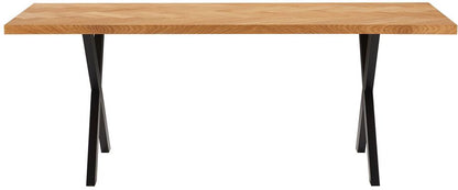 Kitchen Table Rowan | size: Length: 90cm, Width: 200cm, Height: 75cm | color: Oak | image: 3 | variant: 1006523