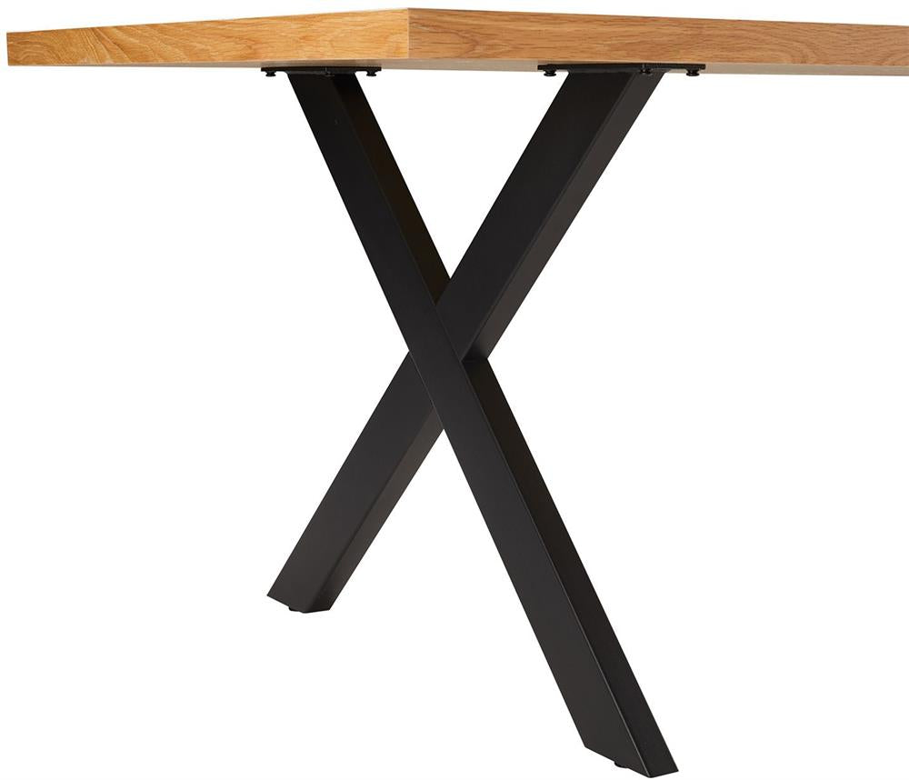 Kitchen Table Rowan | size: Length: 90cm, Width: 200cm, Height: 75cm | color: Oak | image: 4 | variant: 1006523