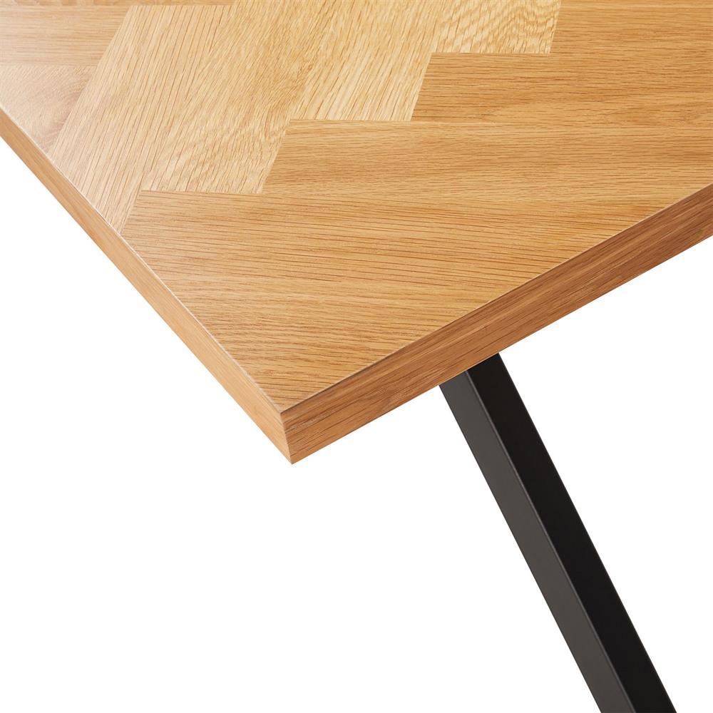 Kitchen Table Rowan | size: Length: 90cm, Width: 200cm, Height: 75cm | color: Oak | image: 5 | variant: 1006523