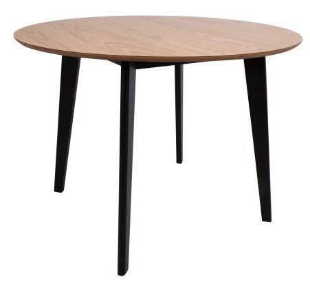 Kitchen Table Roxby | size: Length: 105cm, Width: 105cm, Height: 76cm, Diameter: 105cm | color: Black/Oak | image: 1 | variant: 1006494