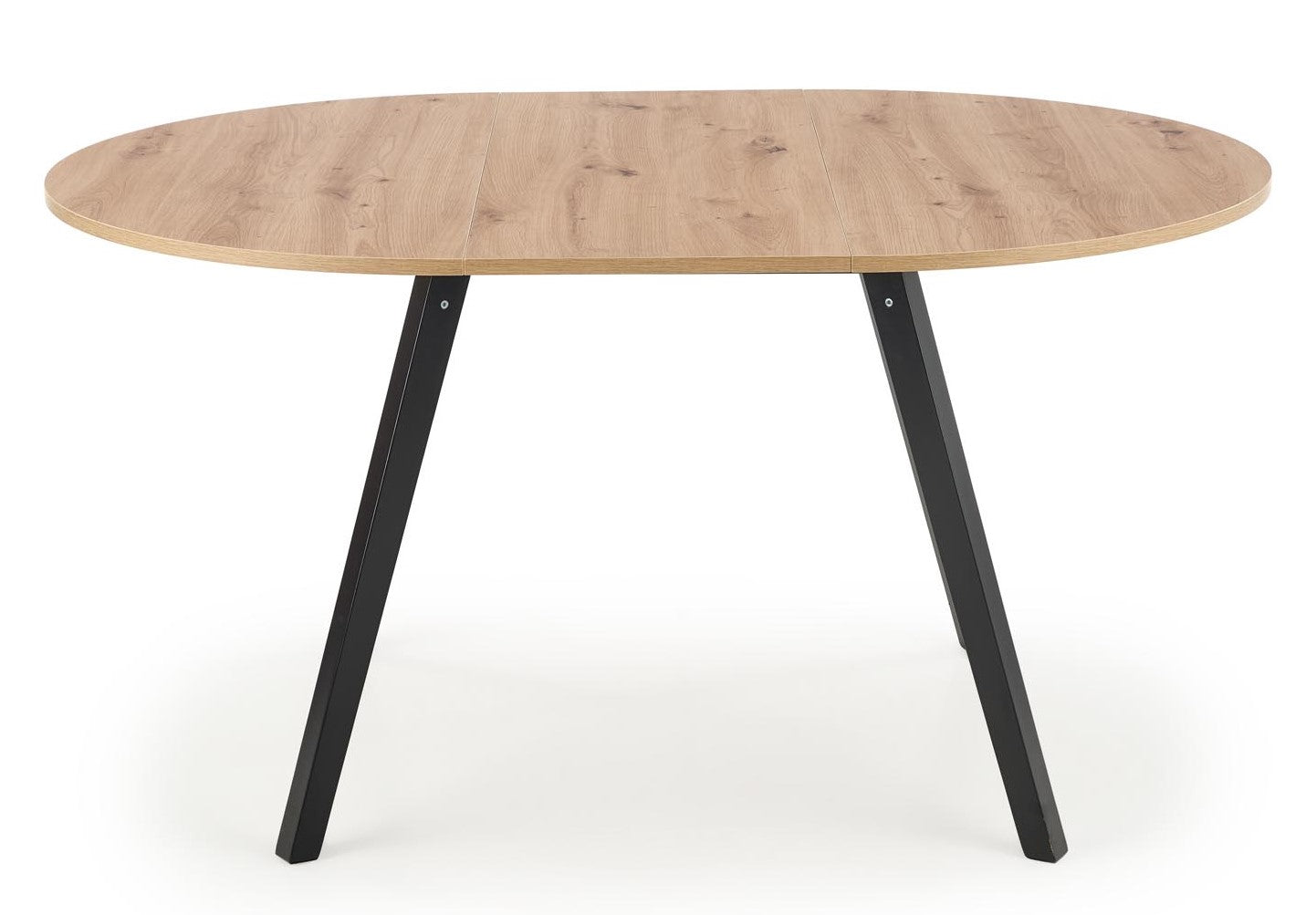 Kitchen Table Ruben | size: Length: 102cm, Width: 142cm, Height: 73cm, Diameter: 102cm | color: Black/Oak | image: 8 | variant: 1006396