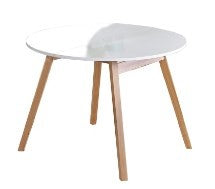 Kitchen Table Ruben | size: Length: 102cm, Width: 142cm, Height: 73cm, Diameter: 102cm | color: White/Oak | image: 1 | variant: 1006395