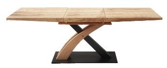 Kitchen Table Sandor 3 | size: Length: 90cm, Width: 220cm, Height: 75cm | color: Black/Oak | image: 1 | variant: 1011301