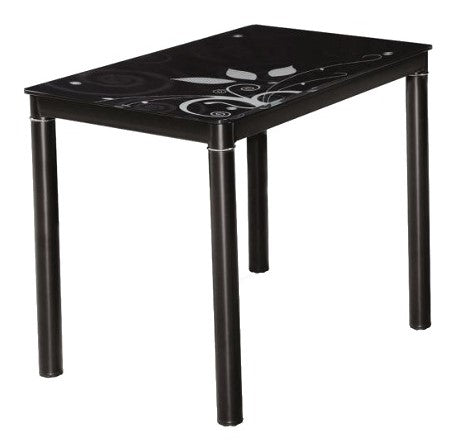 Kitchen Table Scunthorpe | size: Length: 60cm, Width: 100cm, Height: 75cm | color: Black | image: 1 | variant: 1004322