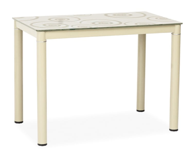 Kitchen Table Scunthorpe | size: Length: 60cm, Width: 100cm, Height: 75cm | color: Cream color | image: 1 | variant: 1004325