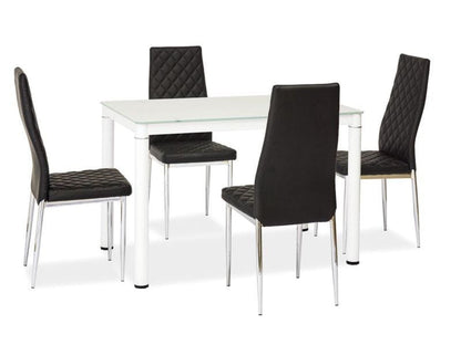 Kitchen Table Solihull | size: Length: 60cm, Width: 100cm, Height: 75cm | color: White | image: 3 | variant: 1004335