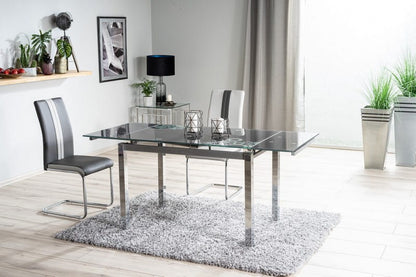 Kitchen Table South Shields | size: Length: 74cm, Width: 170cm, Height: 75cm | color: Black | image: 7 | variant: 1004337