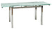 Kitchen Table South Shields | size: Length: 74cm, Width: 170cm, Height: 75cm | color: White/Silver | image: 1 | variant: 1004339