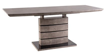 Kitchen Table Southend | size: Length: 80cm, Width: 180cm, Height: 76cm | color: Black/Grey | image: 2 | variant: 1004345