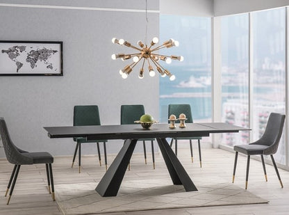 Kitchen Table St Helens | size: Length: 80cm, Width: 180cm, Height: 76cm | color: Black | image: 3 | variant: 1007903