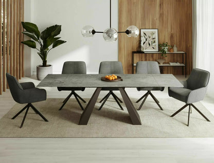 Kitchen Table St Helens | size: Length: 90cm, Width: 240cm, Height: 77cm | color: Gray | image: 2 | variant: 1004410
