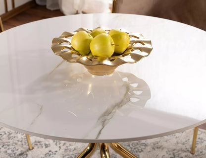 Kitchen Table Tel Aviv | size: Length: 90cm, Width: 90cm, Height: 75cm, Diameter: 90cm | color: White | image: 2 | variant: 1007956
