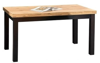 Kitchen Table Tiago | size: Length: 80cm, Width: 220cm, Height: 76cm | color: Black/Oak | image: 1 | variant: 1006413