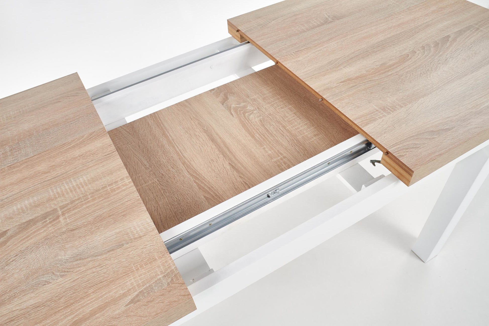 Kitchen Table Tiago | size: Length: 80cm, Width: 220cm, Height: 76cm | color: White/Oak | image: 6 | variant: 1006411