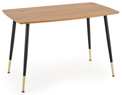 Kitchen Table Tripolis | size: Length: 70cm, Width: 120cm, Height: 76cm | color: Black/Oak | image: 1 | variant: 1011203