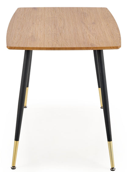Kitchen Table Tripolis | size: Length: 70cm, Width: 120cm, Height: 76cm | color: Black/Oak | image: 4 | variant: 1011203