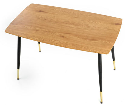 Kitchen Table Tripolis | size: Length: 70cm, Width: 120cm, Height: 76cm | color: Black/Oak | image: 6 | variant: 1011203