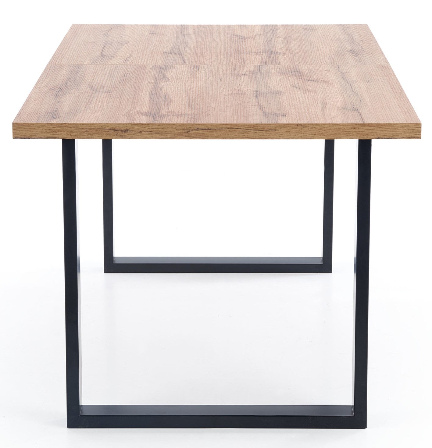 Kitchen Table Venom | size: Length: 85cm, Width: 185cm, Height: 74cm | color: Black/Oak | image: 6 | variant: 1011251