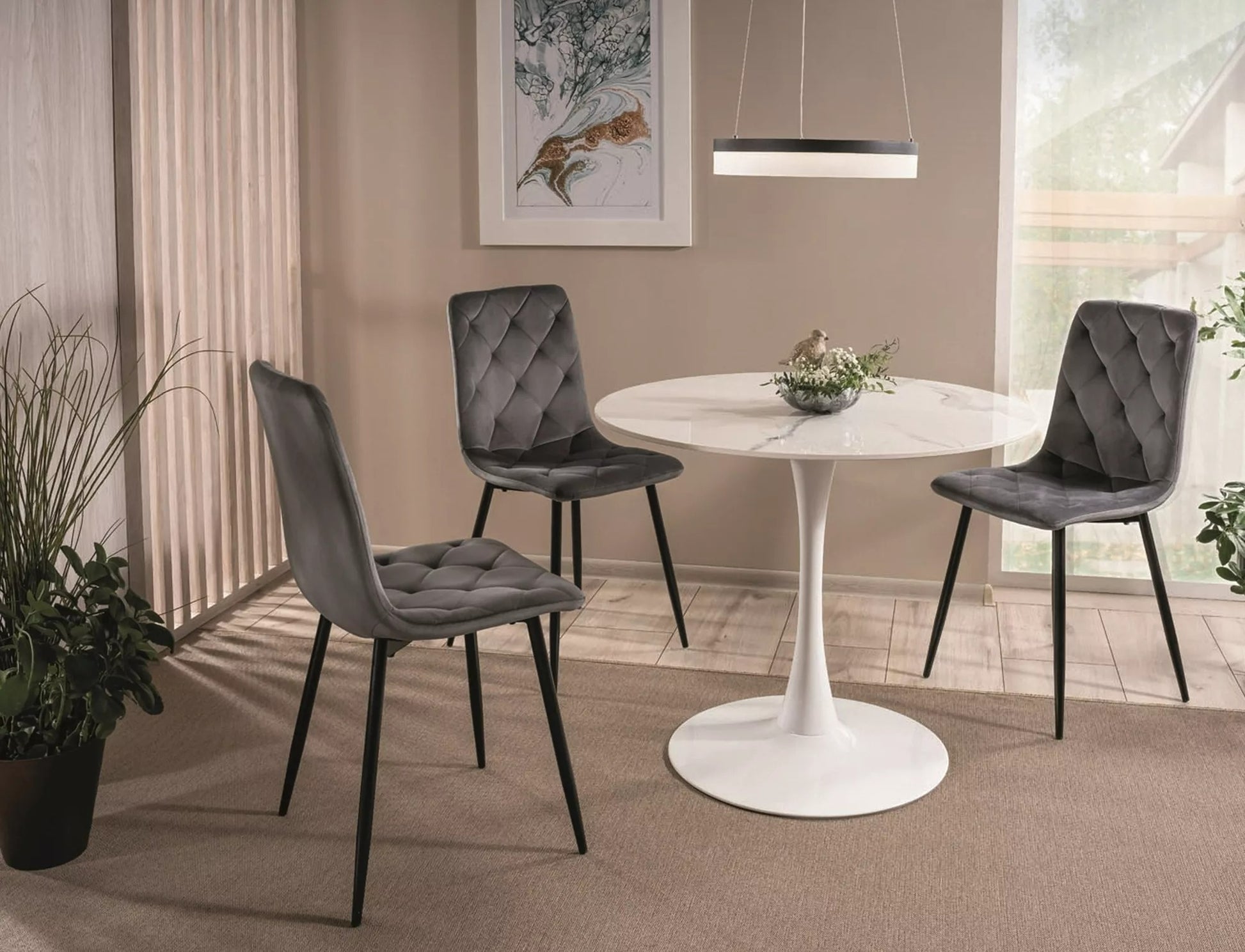 Kitchen Table Walsall | size: Length: 80cm, Width: 80cm, Height: 75cm, Diameter: 80cm | color: White | image: 2 | variant: 1004366