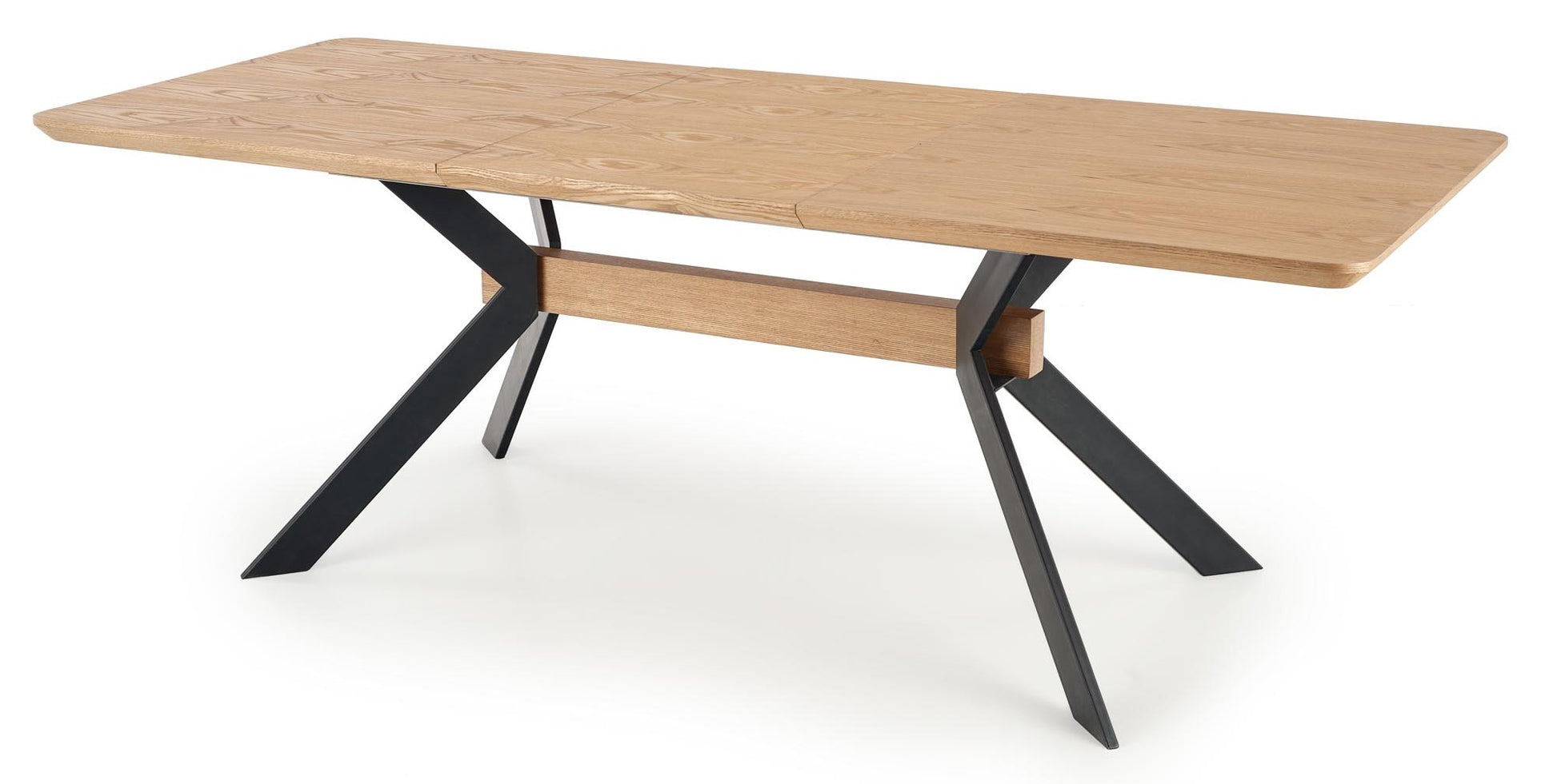 Kitchen Table West Bridlington | size: Length: 90cm, Width: 220cm, Height: 76cm | color: Black/Oak | image: 2 | variant: 1007117