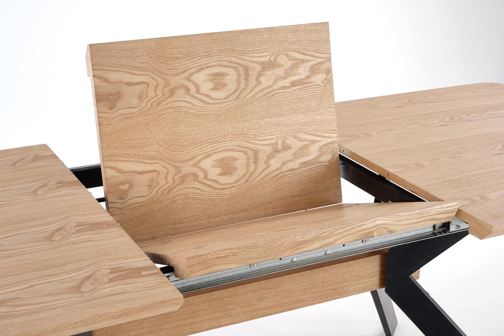 Kitchen Table West Bridlington | size: Length: 90cm, Width: 220cm, Height: 76cm | color: Black/Oak | image: 8 | variant: 1007117