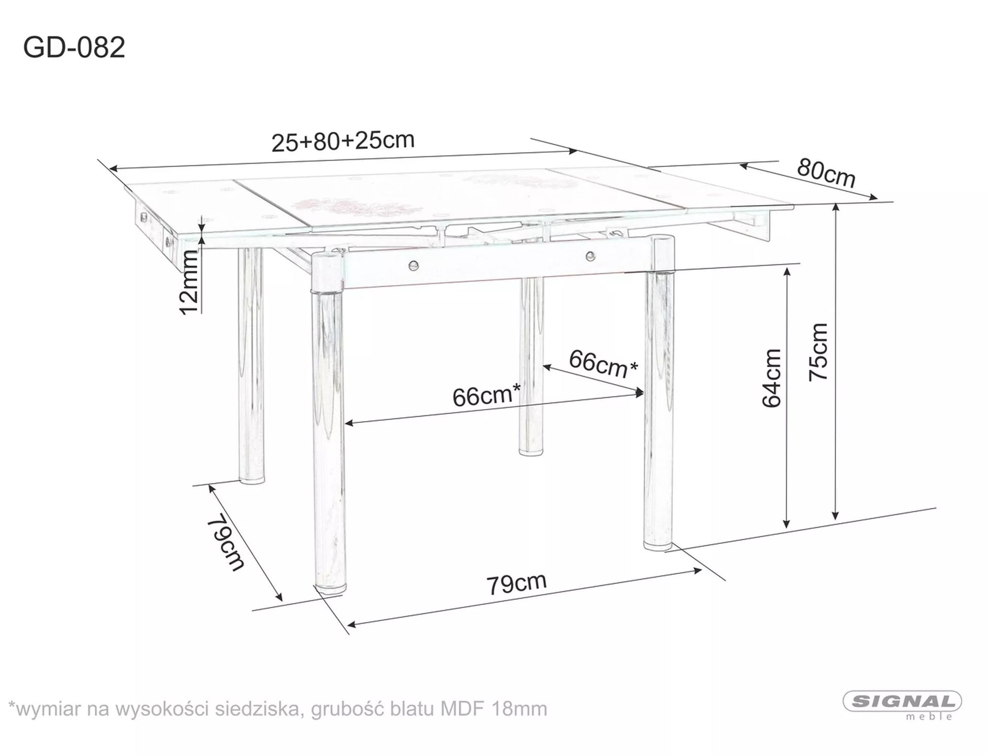 Kitchen Table West Durban | size: Length: 80cm, Width: 131cm, Height: 75cm, Diameter: 80cm | color: Oak | image: 4 | variant: 1007969