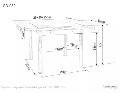 Kitchen Table West Durban | size: Length: 80cm, Width: 131cm, Height: 75cm, Diameter: 80cm | color: Oak | image: 4 | variant: 1007969