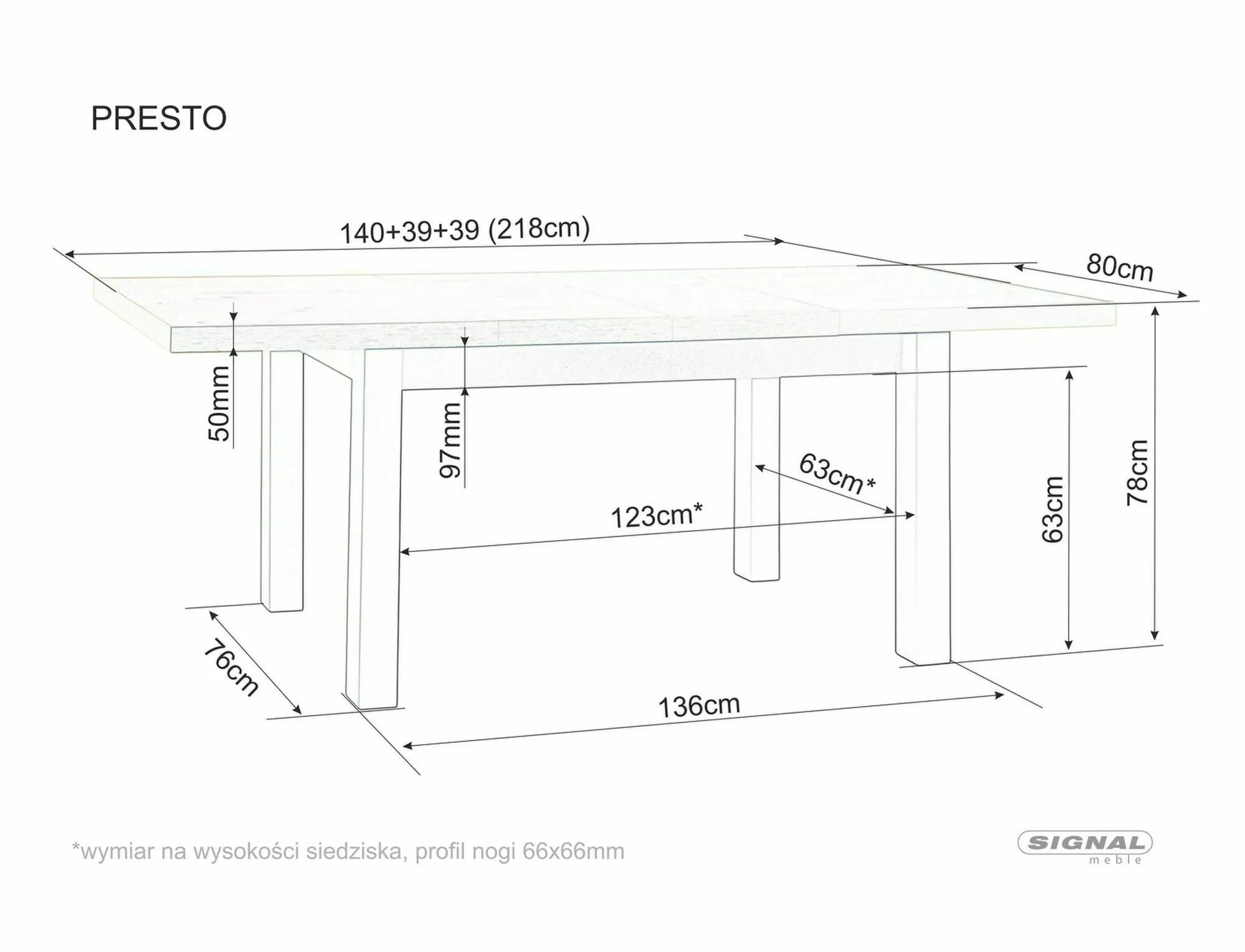 Kitchen Table West Frankfurt | size: Length: 80cm, Width: 218cm, Height: 78cm | color: Oak | image: 5 | variant: 1007975