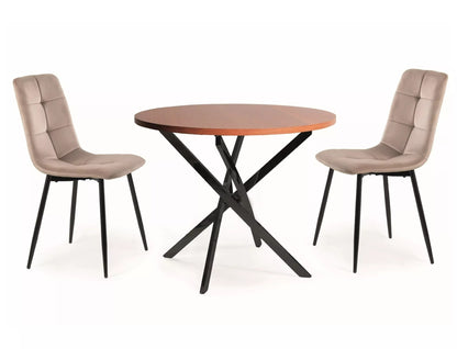 Kitchen Table West Gijon | size: Length: 90cm, Width: 90cm, Height: 75cm, Diameter: 90cm | color: Brown | image: 2 | variant: 1007950