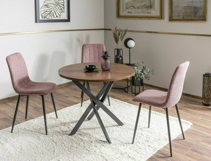 Kitchen Table West Gijon | size: Length: 90cm, Width: 90cm, Height: 75cm, Diameter: 90cm | color: Brown | image: 3 | variant: 1007950