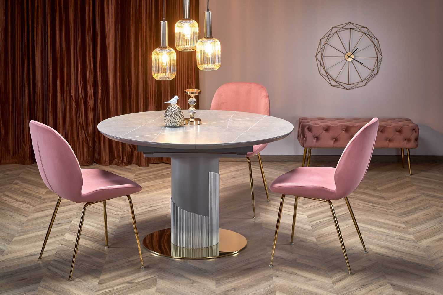 Kitchen Table West Helsinki | size: Length: 120cm, Width: 160cm, Height: 76cm | color: Gray | image: 3 | variant: 1007500