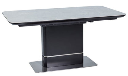 Kitchen Table West Madrid | size: Length: 90cm, Width: 210cm, Height: 76cm | color: Marble/Black/Grey | image: 2 | variant: 1007676