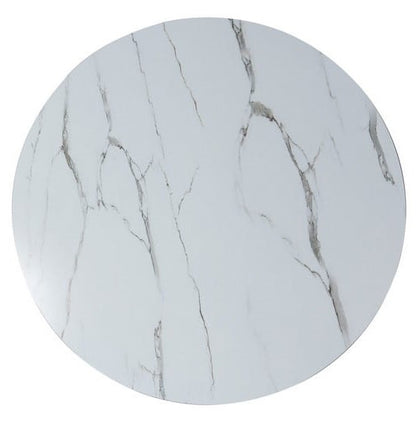 Kitchen Table West Marrakesh | size: Length: 100cm, Width: 100cm, Height: 75cm, Diameter: 100cm | color: White/Marble/Black | image: 5 | variant: 1007669
