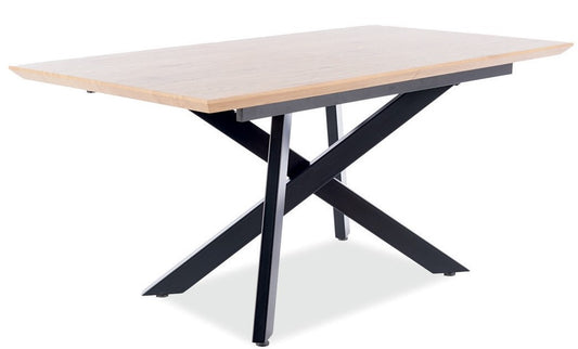 Kitchen Table West Ragusa | size: Length: 90cm, Width: 200cm, Height: 76cm | color: Black/Oak | image: 1 | variant: 1007814