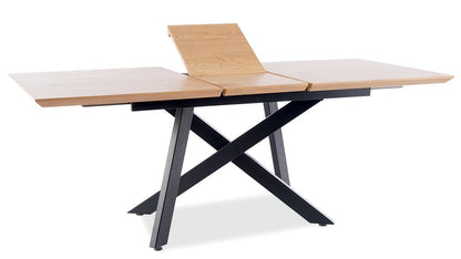 Kitchen Table West Ragusa | size: Length: 90cm, Width: 200cm, Height: 76cm | color: Black/Oak | image: 3 | variant: 1007814