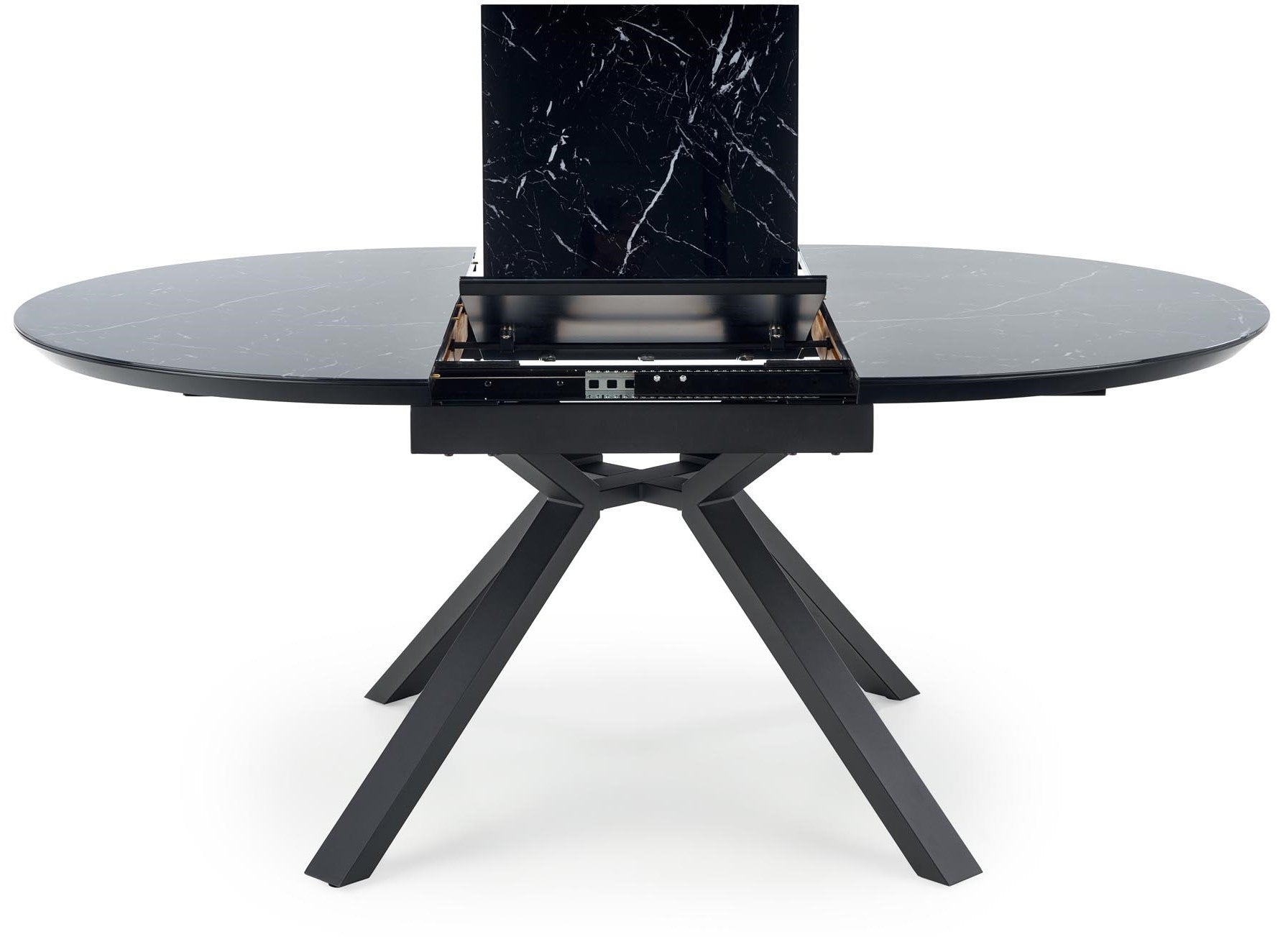 Kitchen Table West Rochester | size: Length: 130cm, Width: 180cm, Height: 76cm, Diameter: 130cm | color: Marble/Black | image: 7 | variant: 1007272