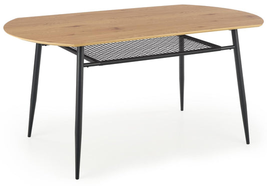 Kitchen Table West Scarborough | size: Length: 90cm, Width: 160cm, Height: 77cm | color: Black/Oak | image: 1 | variant: 1007115
