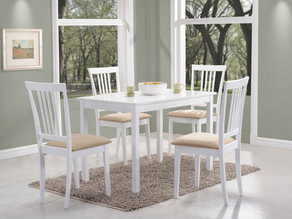 Kitchen Table West Trieste | size: Length: 60cm, Width: 80cm, Height: 74cm | color: White | image: 4 | variant: 1007772
