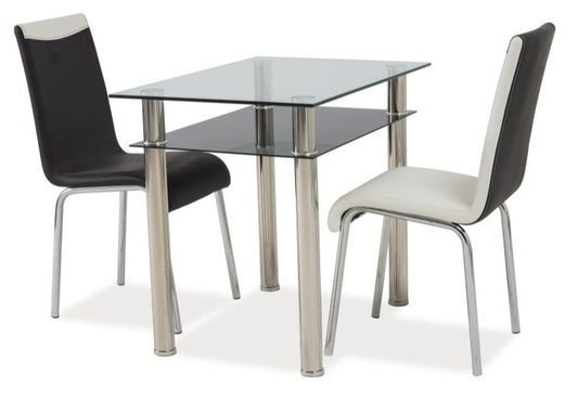 Kitchen Table West Tunis | size: Length: 60cm, Width: 90cm, Height: 75cm | color: Transparent | image: 1 | variant: 1007664