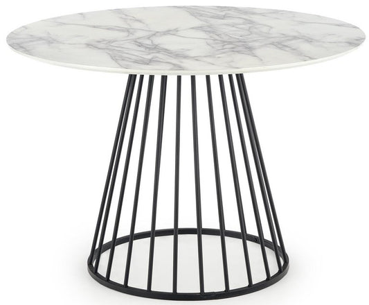 Kitchen Table West Vejle | size: Length: 110cm, Width: 110cm, Height: 75cm, Diameter: 110cm | color: White/Black | image: 1 | variant: 1007497
