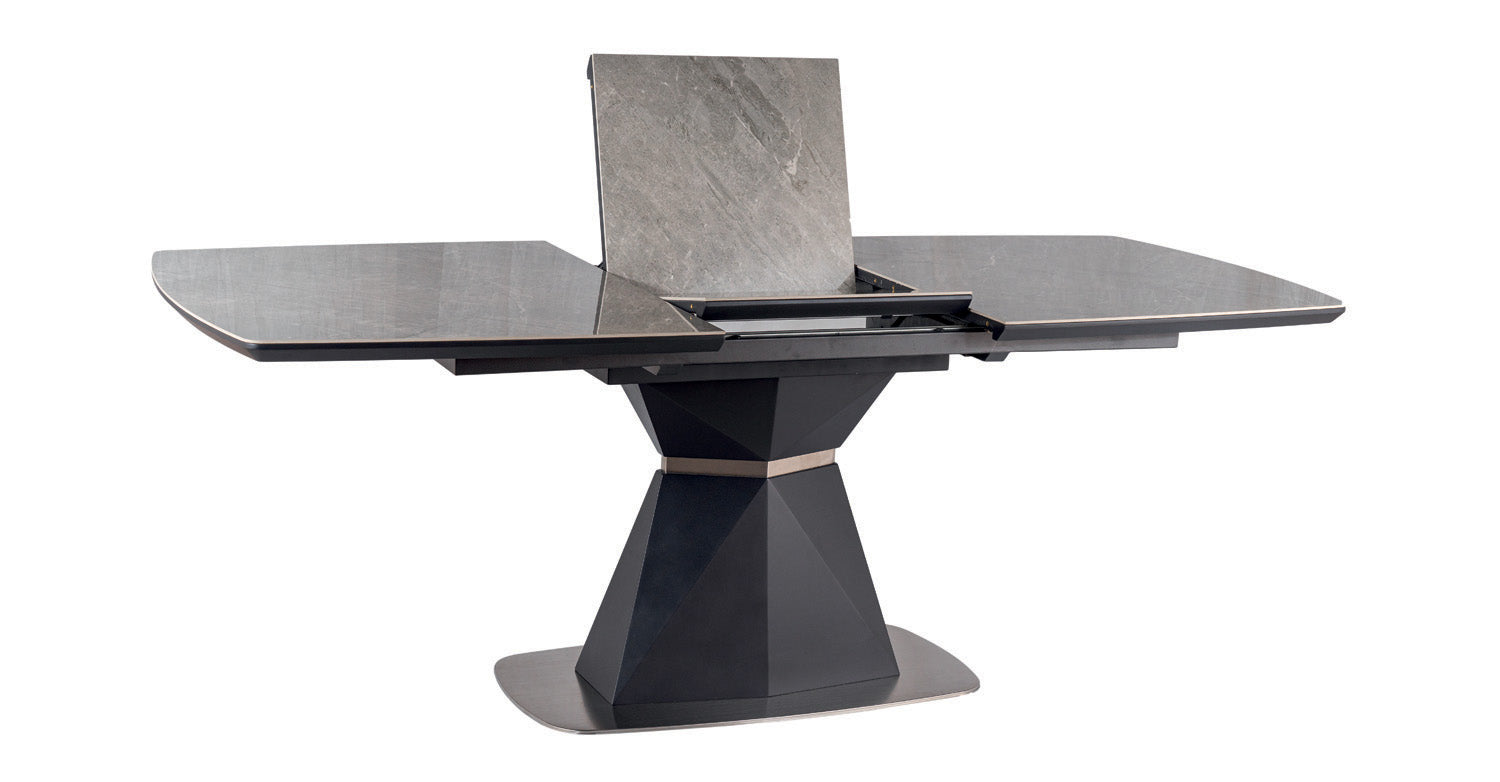 Kitchen Table West Zaragoza | size: Length: 90cm, Width: 210cm, Height: 76cm | color: Marble/Grey | image: 2 | variant: 1007685