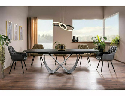 Kitchen Table Wigan | size: Length: 95cm, Width: 240cm, Height: 76cm | color: Black | image: 3 | variant: 1004376