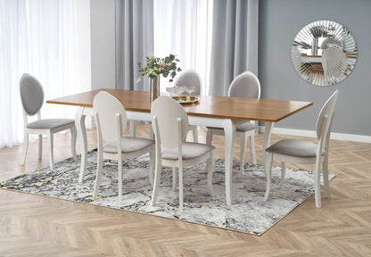 Kitchen Table Windsor | size: Length: 90cm, Width: 240cm, Height: 76cm | color: White/Oak | image: 6 | variant: 1006426