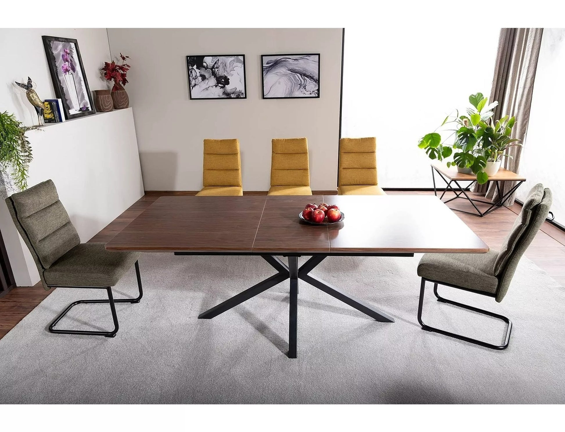 Kitchen Table Worthing | size: Length: 90cm, Width: 200cm, Height: 75cm | color: Brown | image: 3 | variant: 1004380
