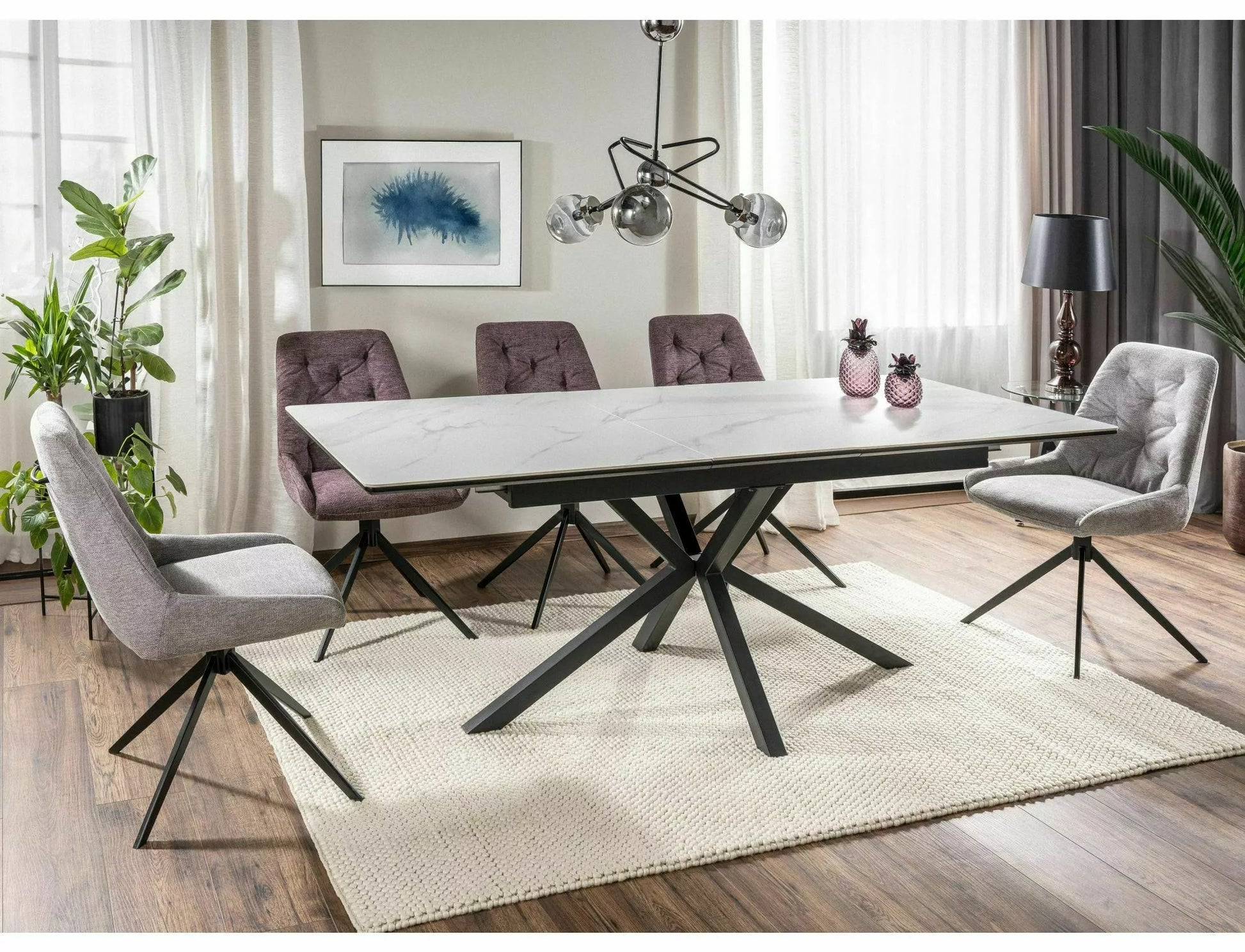 Kitchen Table Worthing | size: Length: 90cm, Width: 200cm, Height: 75cm | color: White | image: 4 | variant: 1004378