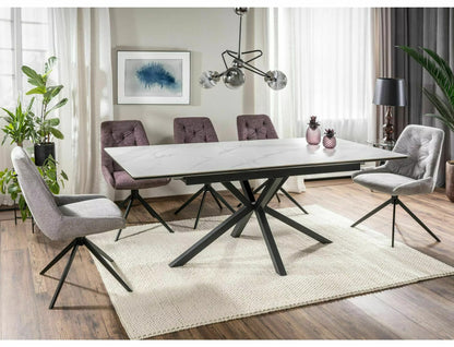 Kitchen Table Worthing | size: Length: 90cm, Width: 200cm, Height: 75cm | color: White | image: 4 | variant: 1004378