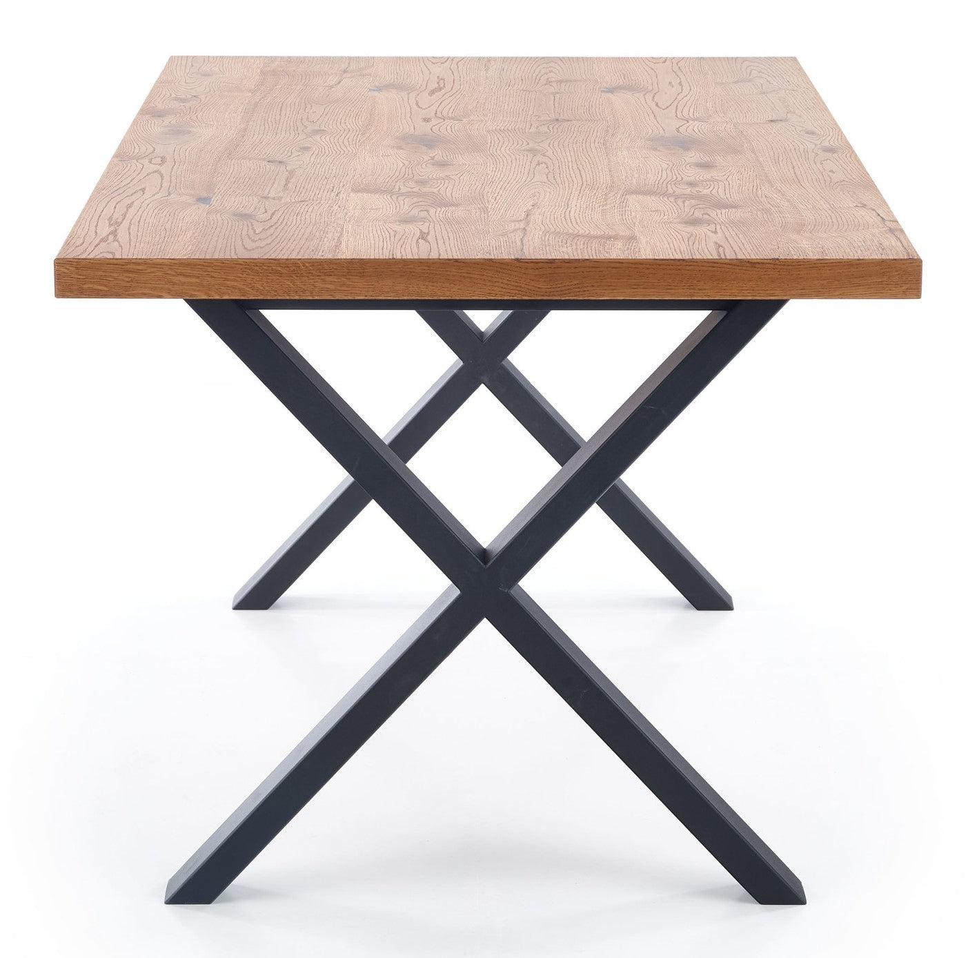 Kitchen Table Xavier | size: Length: 90cm, Width: 250cm, Height: 76cm | color: Black/Oak | image: 6 | variant: 1011302