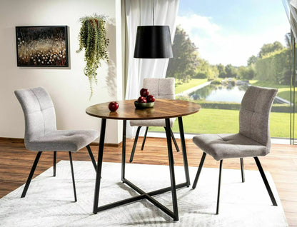Kitchen Table Yeovil | size: Length: 90cm, Width: 90cm, Height: 76cm, Diameter: 90cm | color: Brown | image: 2 | variant: 1004383
